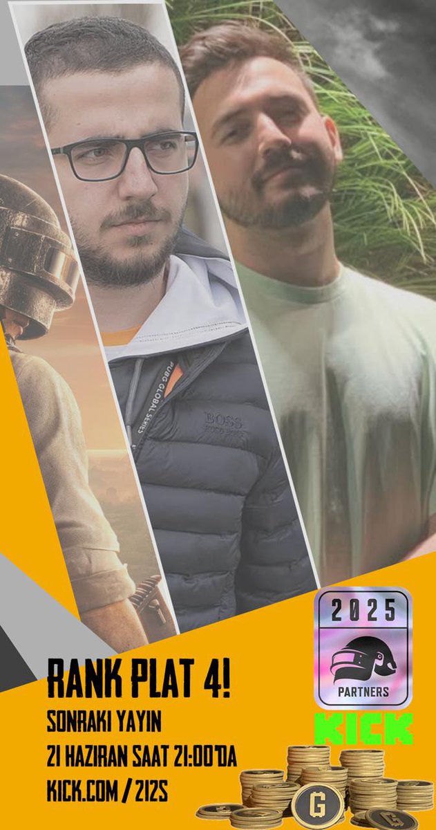 Vedatkrcy's tweet photo. İkinci yayının sonunda PLAT 4'e ulaştım 🥳
Challenge bitmesine az kaldı! 🤫
Senin rank’ın ne? Yorumlara yaz!
#RankedRelayChallenge  #PUBGPartner  #Ad https://t.co/F6jq6tqVSj