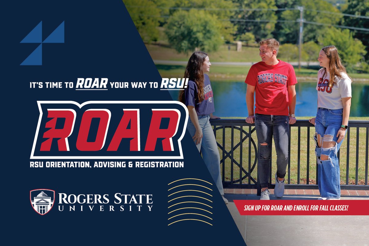 Are you an admitted first-time freshman coming to RSU this fall? Sign up for a ROAR Day, where you can enroll in classes, snag your RSU ID and discover resources just for YOU! Sign up at rsu.edu/ROAR and get ready to ROAR into RSU! #RSU #ROARDays #Hillcats #RogersState