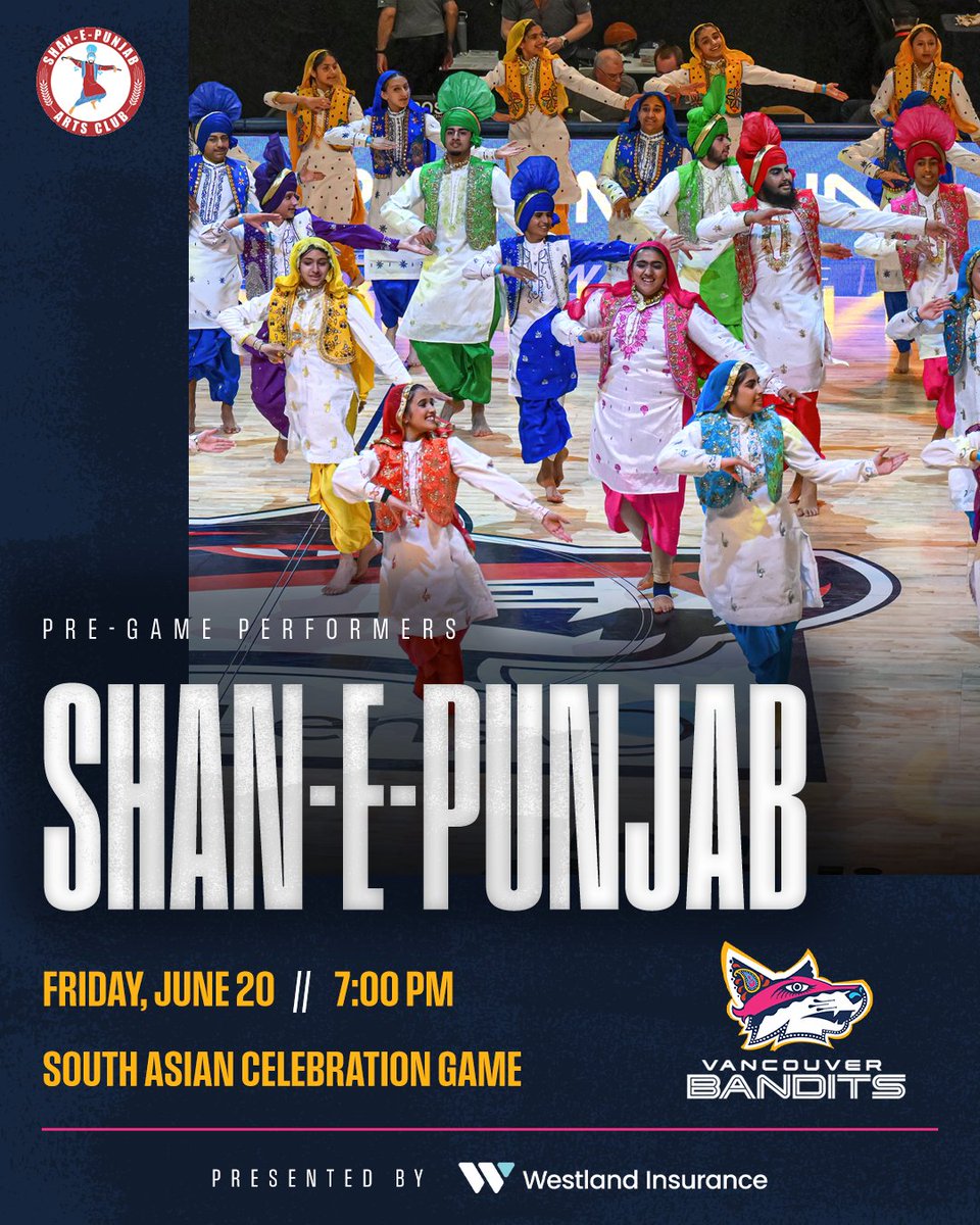 The Shan-E-Punjab Arts Club will take the court this Friday, June 20 at our South Asian Celebration Game! 👏

Don’t miss their Bhangra dance performances pre-game and as part of the halftime show featuring <a href="/jazzyb/">Jazzy B</a>.

🎟️ show.ps/l/91aec151/