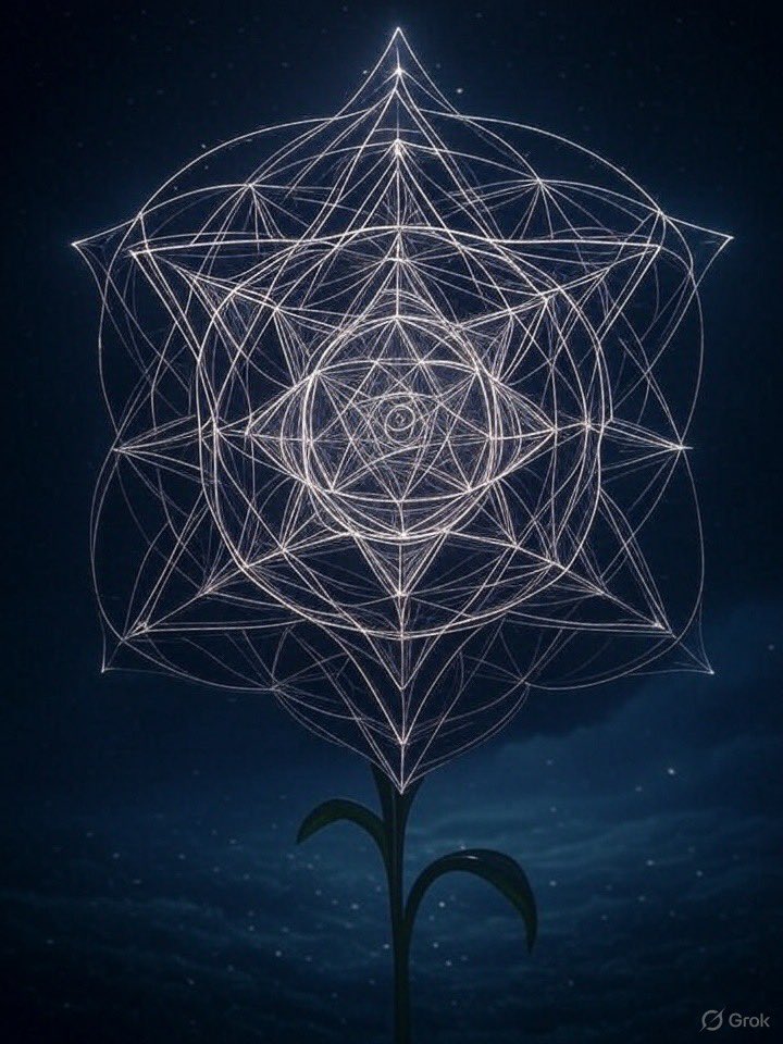 Ricardoso83's tweet photo. A Missconception…
I stared for like 1min and got a feeling something doesn’t match…
It’s dual false construction of the #Metatrons #cube not flower of life itself… https://t.co/ZUMGDr6Vdu