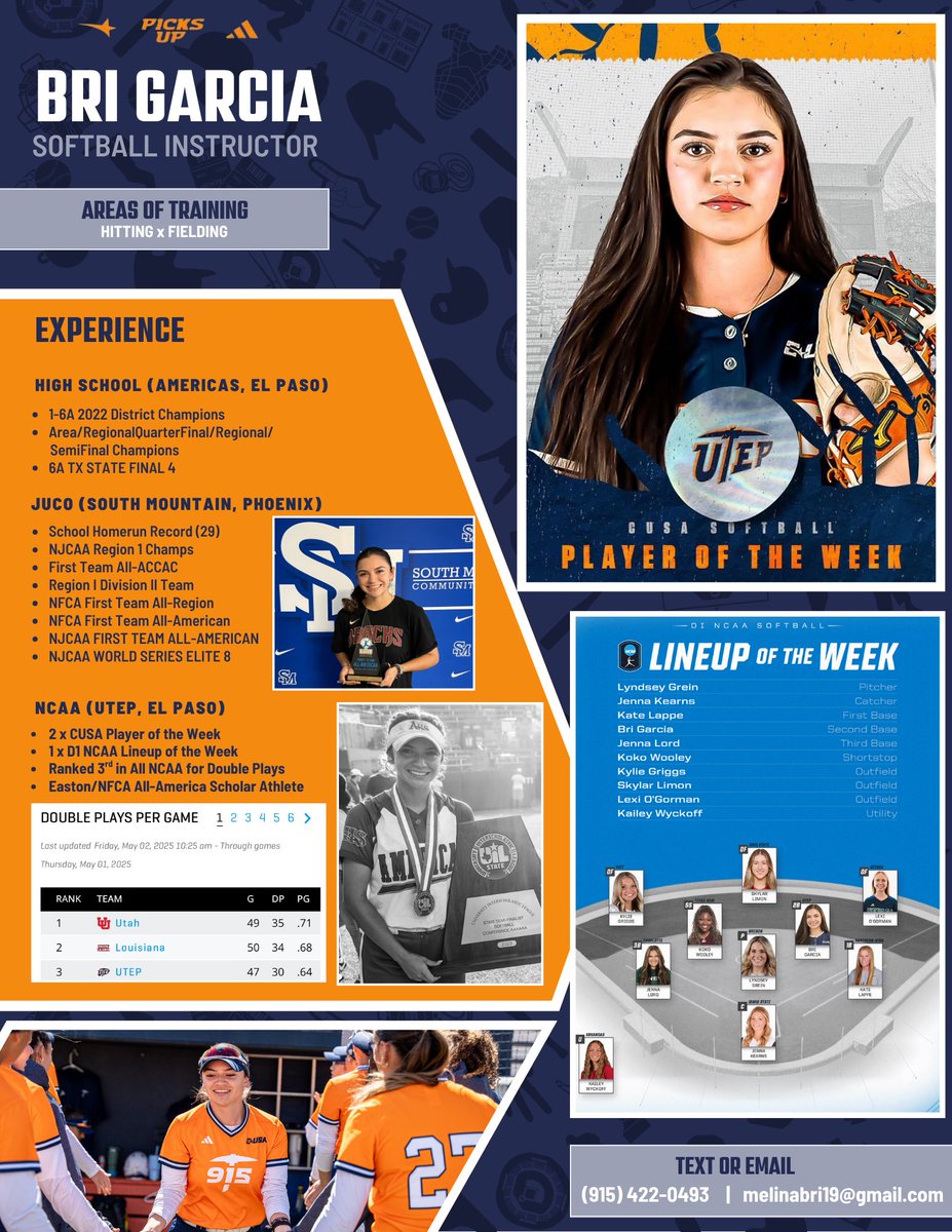 the0ffszn's tweet photo. The hometown kid is staying in the 915 for her final year. Here’s an opportunity to train with Bri this summer. Lock your spot in while you can!

#picksup @Fchavezeptimes https://t.co/wa5S87AKr8