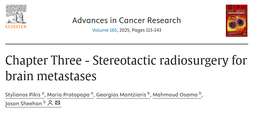 jasonpsheehan's tweet image. A comprehensive assessment of SRS just out in Advances in Cancer Research.