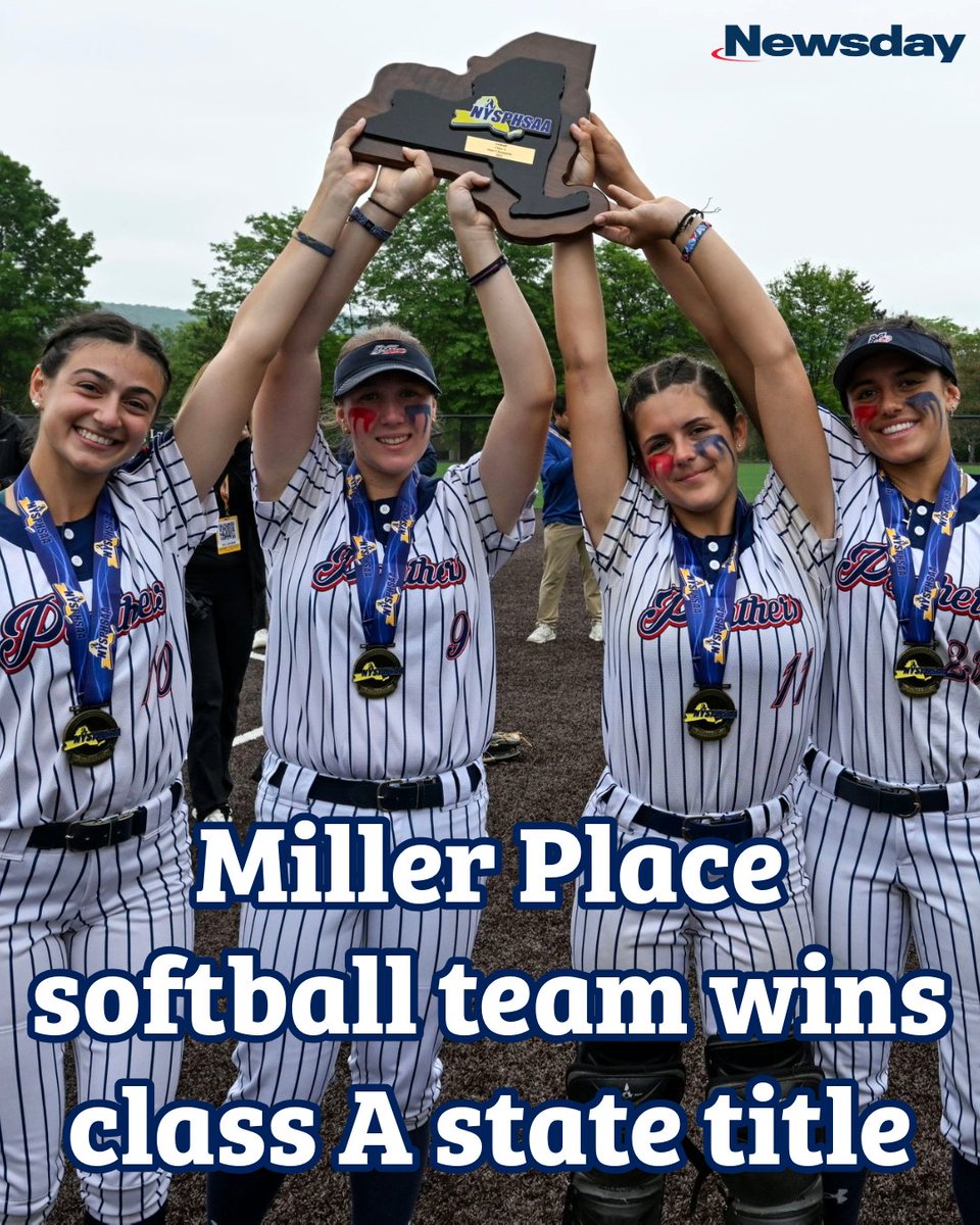 Dominant pitching from Ava Zicchinelli, stellar defense and timely hitting led Miller Place to a 3-0 win over Williamsville South (Section VI) to claim the state Class A title.

For more, visit: nwsd.li/d70d24
(Photo Credit: Hans Pennink)

#millerplace #softball #liny