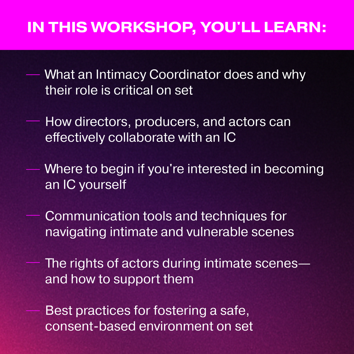 OutonFilm's tweet photo. 🎬 Intimacy Coordination Workshop: Let’s Get Intimate! 📅 June 22 | 12 p.m. 📍 Wild Heaven Beer, Atlanta. Join Intimacy Coordinator Kristina Arjona to explore boundaries and storytelling. Discount code ‘Intimate25’ for $15 off!
#IntimacyCoordination #FilmWorkshop #AtlantaFilm https://t.co/bzsXRxScKz