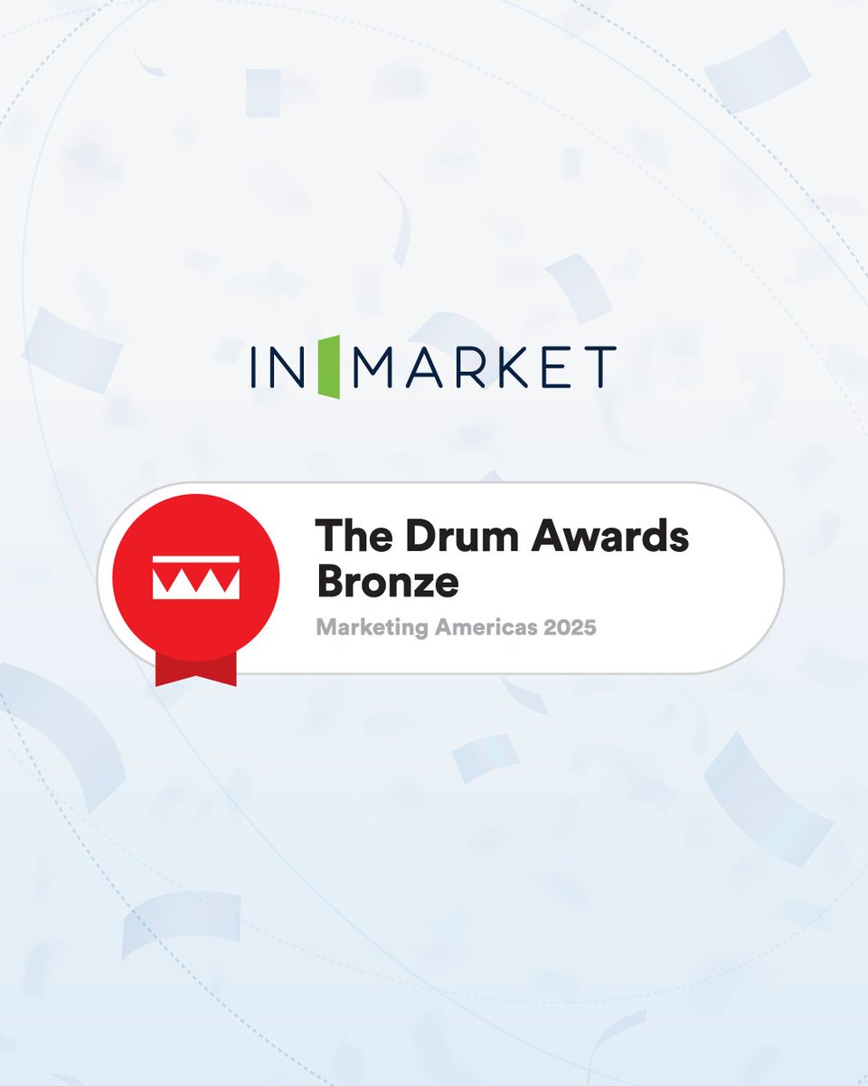 InMarket is honored to be named a Bronze Winner at <a href="/TheDrum/">The Drum</a> Awards for our work with <a href="/Danone/">Danone</a>! 

Thank you to everyone at <a href="/Danone/">Danone</a>, <a href="/WavemakerGlobal/">Wavemaker Global</a>, and InMarket who made this recognition possible. 

Read more about our exciting win here: bit.ly/443YzGG

#awards