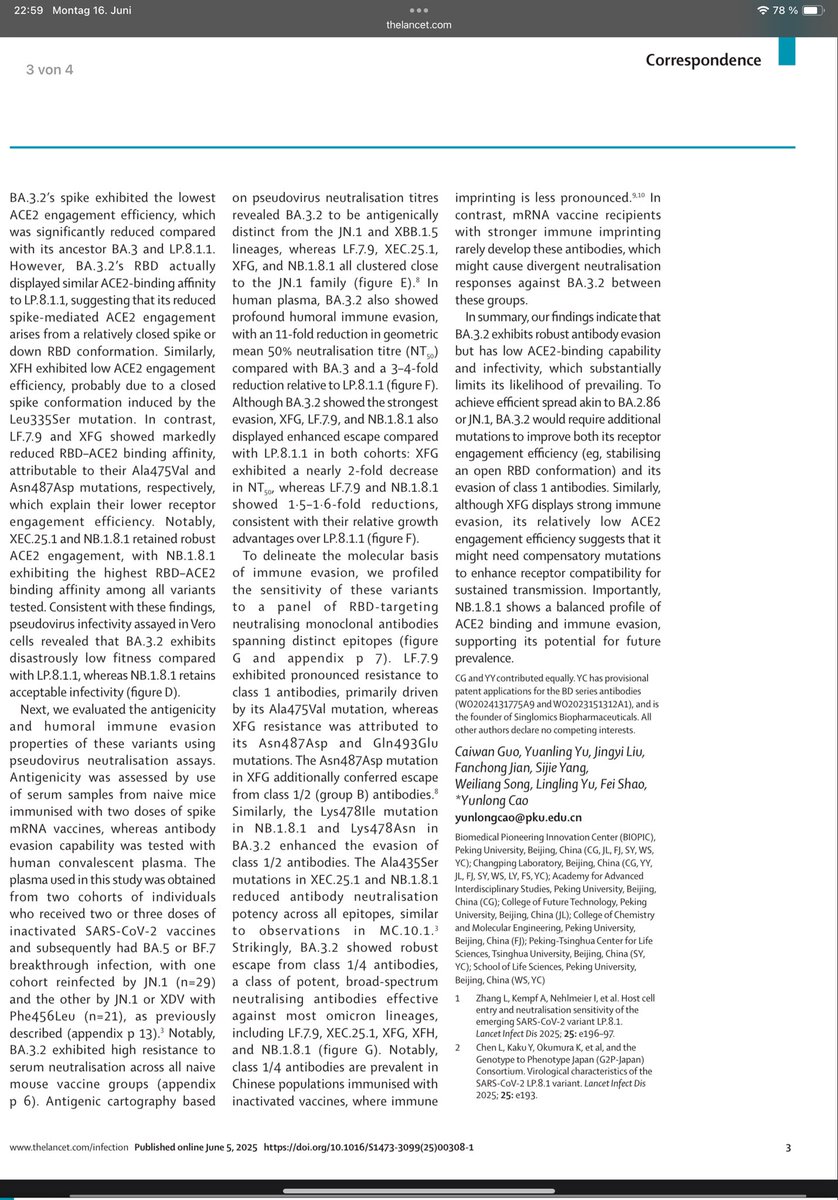 @EckerleIsabella Außer auf NB.1.8.1 sollte man auch auf XFG ein Auge haben.

thelancet.com/journals/lanin…