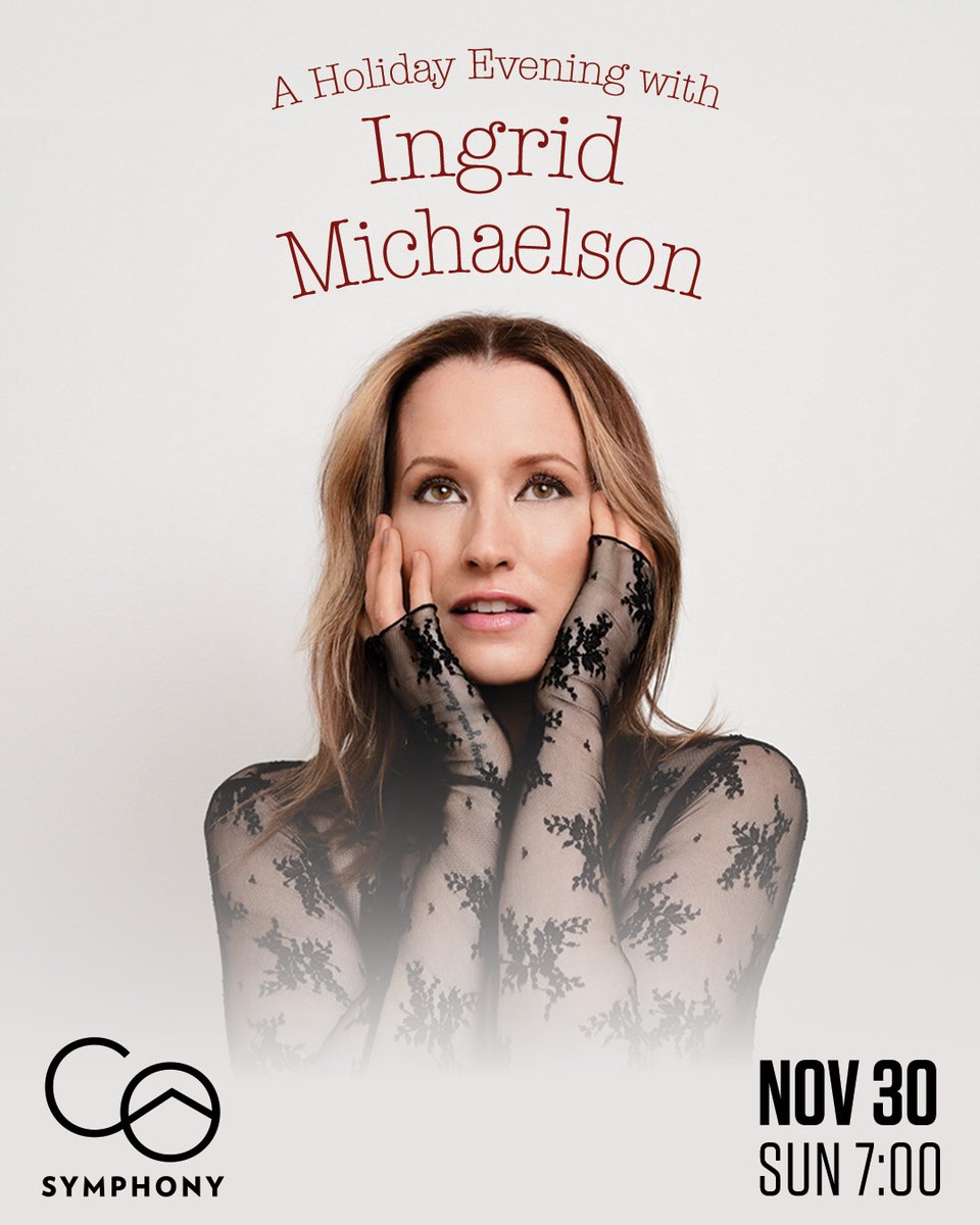 Join Ingrid Michaelson and the Colorado Symphony on November 30th for an unforgettable evening filled with your favorite holiday songs, heartwarming harmonies, and festive cheer. Tickets are on sale now! ingridmichaelson.com/tour