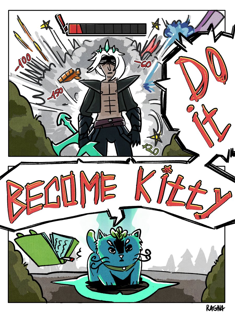 Everyone wants to be a pretty kitty, I know that deep in my heart. Even such disgusting creatures as #League_of_Legends  players (me)

#LeagueOfLegendsFanArt #Yuumi #Viego