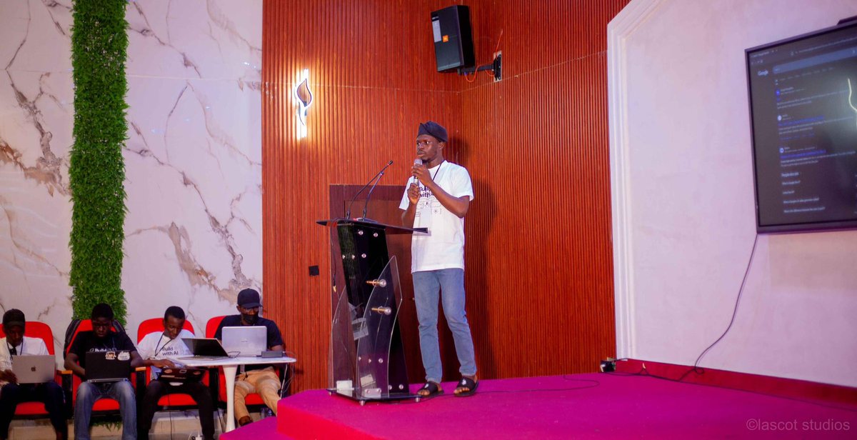 Veo3 gave us a front-row seat to tomorrow at #BuildWithAIIlorin 🚀

It wasn’t just a demo — it was a glimpse into the future of AI.

Massive shoutout to <a href="/twenty4_io/">24</a> for the demo video and <a href="/FicazzoS/">Kaizen 𓃵</a> for representing!🤩🔥

#BuildWithAIIlorin 
#BWAIIlorin25 
#GDGIlorin 
#BuildWithAI