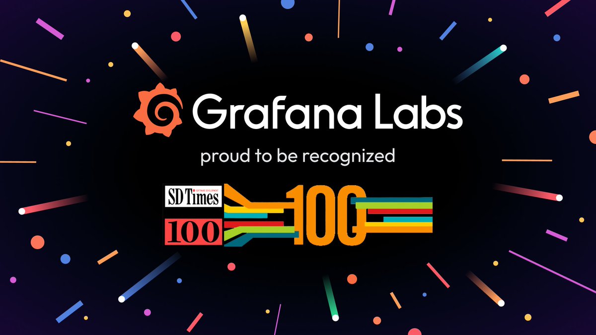 grafana's tweet image. 📣 We're honored to be named to the @sdtimes 100 for pushing observability forward. 

From #OpenTelemetry instrumentation and #Kubernetes monitoring to AI-powered insights, we’re building the tools that help teams see everything. 

#Observability is only getting more powerful,