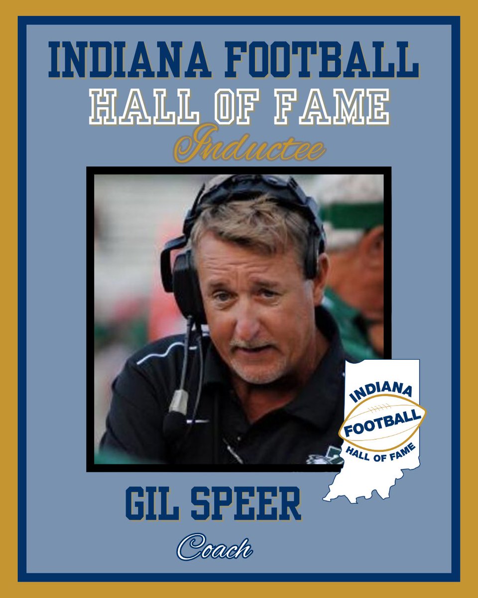 🏈 Congrats to Coach Gil Speer on his induction into the Indiana Football Hall of Fame!
🔥 42 yrs coaching in IN
🏆 234 wins, 7 IHSAA titles, 9 conf. titles
📚 Ken Leffler Award, IFCA leader
💪 Player, mentor, builder of champions

<a href="/GilSpeer/">Gil Speer</a>