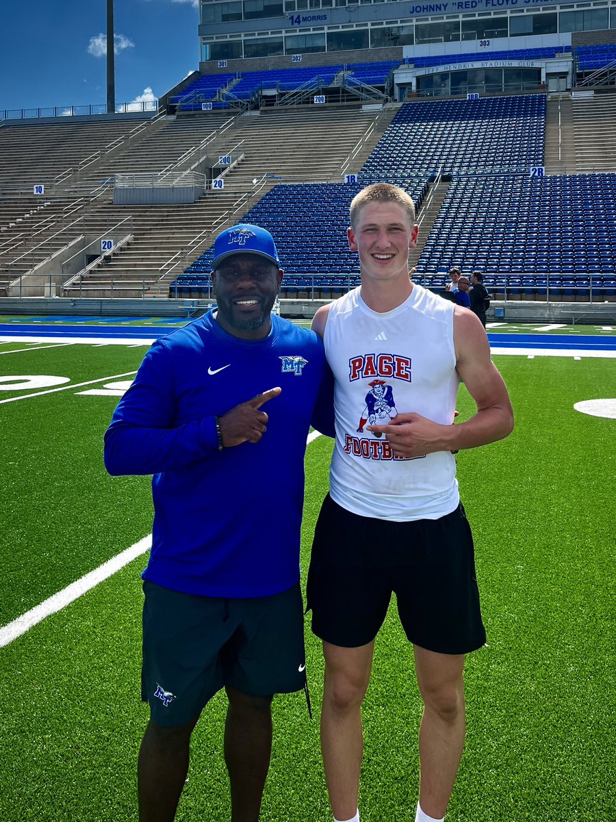 TheDrewRempel's tweet image. Amazing day with @pagefootball at @MT_FB ! 20 TDS - 2 INT
@CoachDerekMason @CoachBodie4
@QBC_Nashville @MTFB_Recruiting @CoachTBarr @joe_spears7 @CSmithScout
@wcsPHScr @Coach_Anes @Coachwolff54 @BielBryce @Jholt_athelite @TMclachlan12