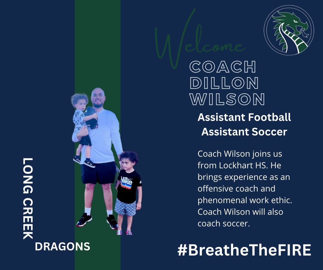 Adam Harvey (@coach_harvey18) on Twitter photo Dragon Nation…please help me welcome <a href="/Coach_DWill66/">Dillon Wilson</a> to the family. #BreatheTheFIRE🔥🐉🔥
<a href="/lcdragon_fb/">Long Creek Dragons Football</a> <a href="/lchs_dragons/">Long Creek Dragon Athletics</a> Dragon Nation…please help me welcome <a href="/Coach_DWill66/">Dillon Wilson</a> to the family. #BreatheTheFIRE🔥🐉🔥
<a href="/lcdragon_fb/">Long Creek Dragons Football</a> <a href="/lchs_dragons/">Long Creek Dragon Athletics</a>