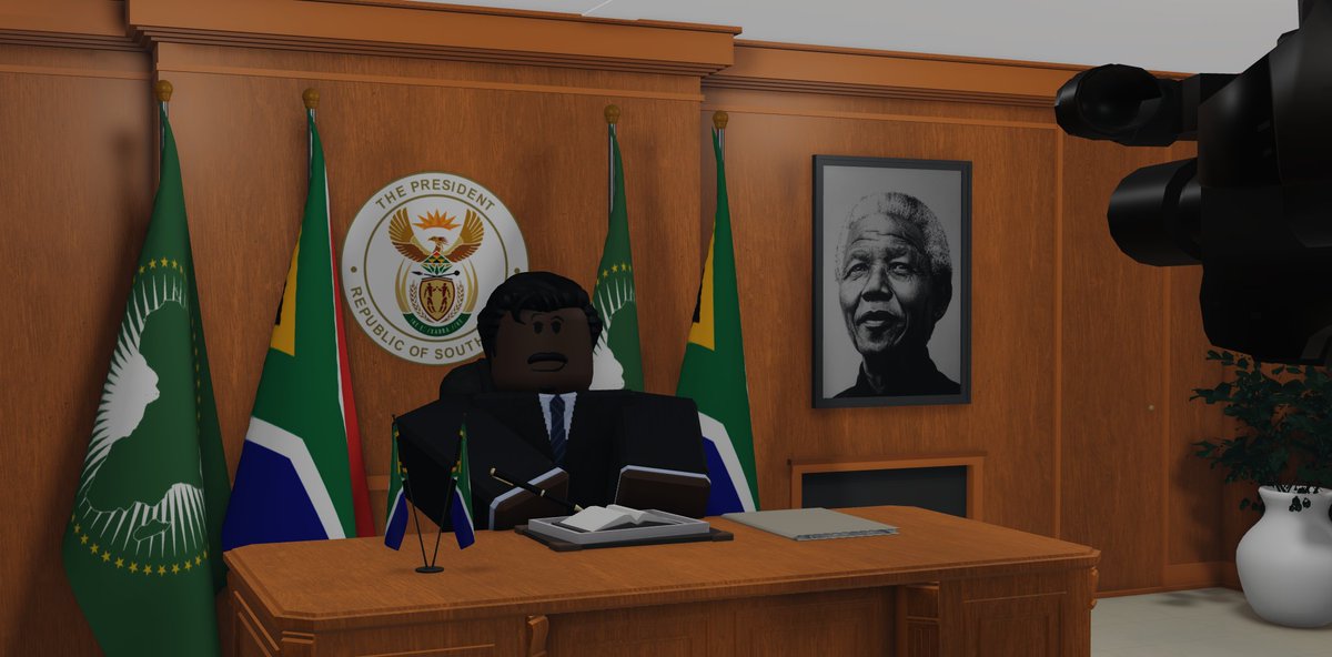 🏦 | President Mahlangu pictured in his office at the Union Buildings in Pretoria, the official seat of the South African government and presidency.