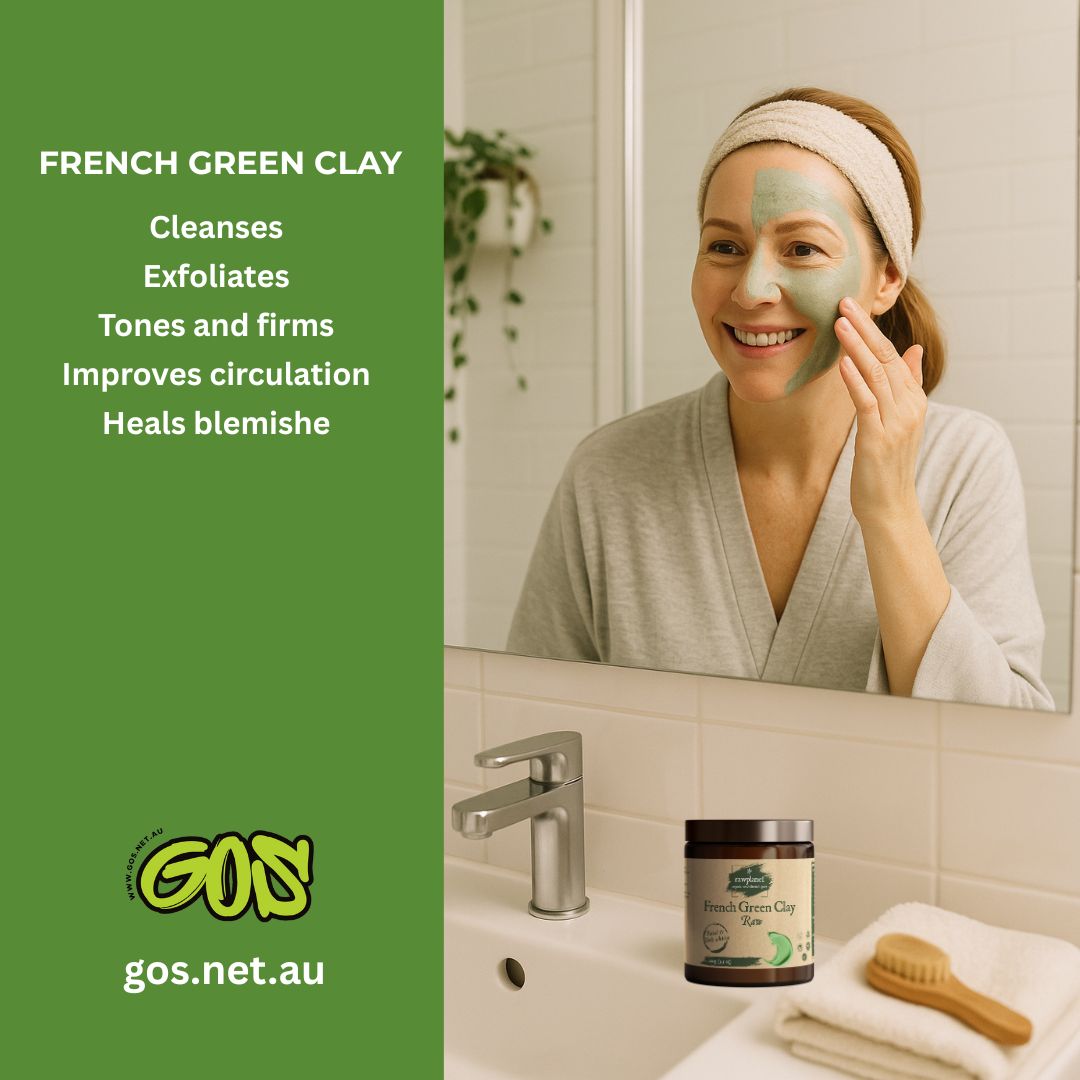 GoOrganicGOS's tweet photo. Tired of dull, tired skin? Try this 10-minute pick-me-up.

French Green Clay:

Draws out impurities from pores
Exfoliates dead skin cells
Tones and firms the skin
Stimulates circulation
Helps heal blemishes

Ready for your natural glow-up?
https://t.co/V1BXmWa1jF https://t.co/Z4l5ZU5HBh