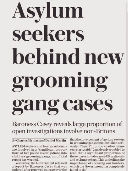 EssexPR's tweet photo. WE TOLD YOU - YOU DIDN’T LISTEN

The Telegraph reporting the Casey report findings. https://t.co/vwZgo6ELXI