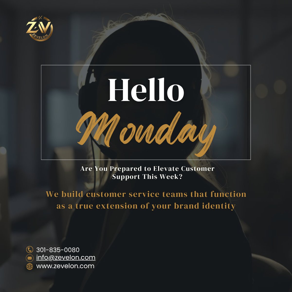 Zevelonllc's tweet photo. Kickstart your Monday with Zevelon!
✅ Expertly Trained Reps
✅ Scalable, Brand-Aligned Support
✅ Focused on Customer Happiness & Loyalty
Ready to transform your CX? Connect now!
📧 info@zevelon.com 🌐 https://t.co/wCAE0lHkTF
#CustomerExperience #Zevelon #SupportThatCares https://t.co/2xWnvyMpkm