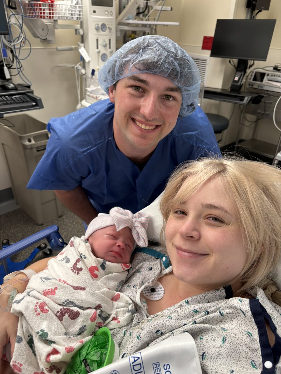 What an unforgettable day for sure! First, baby girl Nova Jayne Frank was born this morning at 8lbs 4oz and 21 inches. Mom and baby are both doing great! Then, I got to watch the Hogs win and survive in Omaha behind history from Woody!