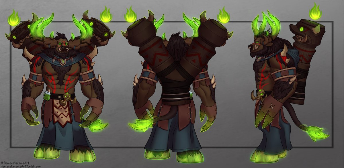 Commish for <a href="/AntonioJ31/">Antonio J</a>  the deliciously fel infused highmountain Sikasso. Truly on my tauren era 😜