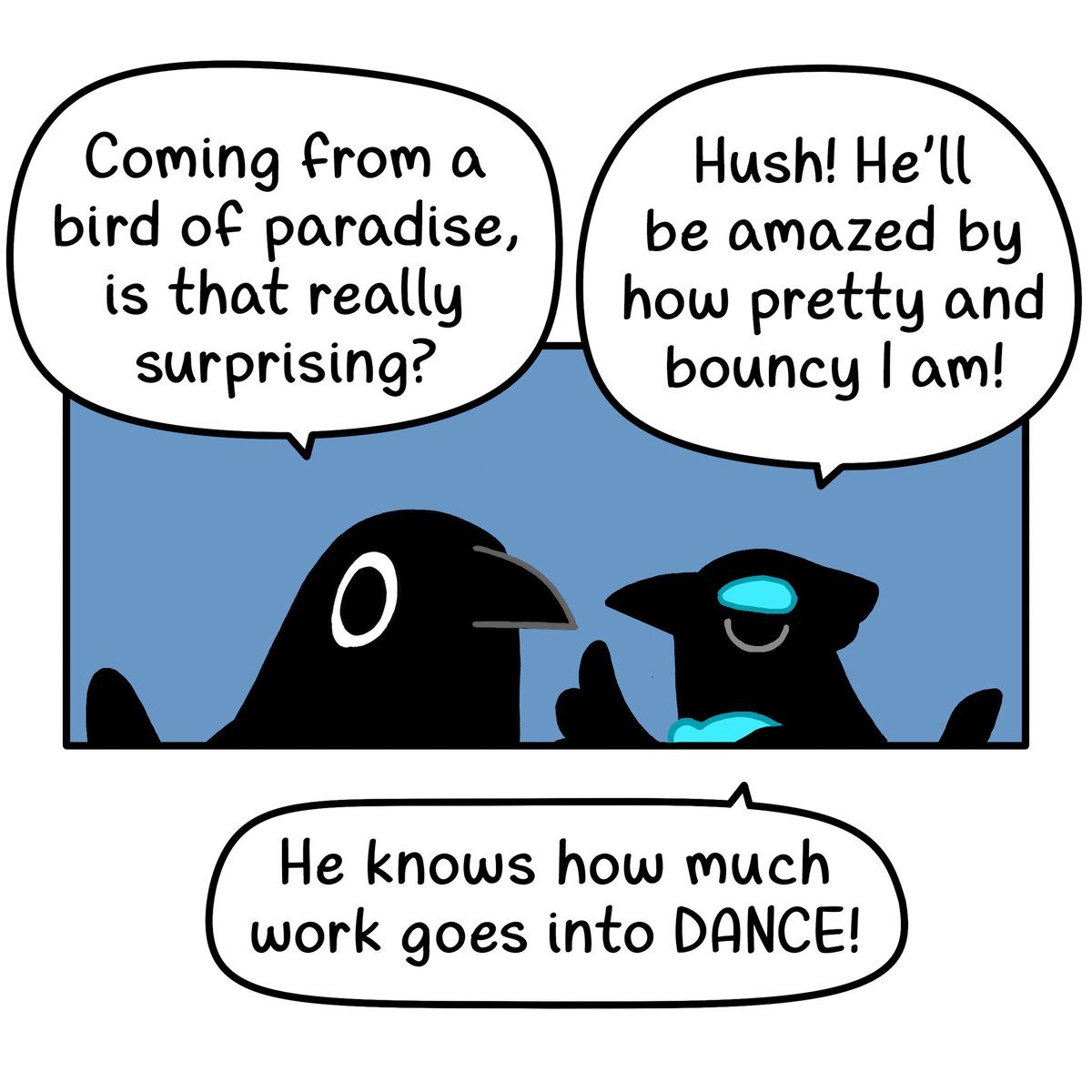 Secondlina's tweet image. Flawless logic on this new update of Crow Time 💙🩵🖤
webtoons.com/en/canvas/crow…