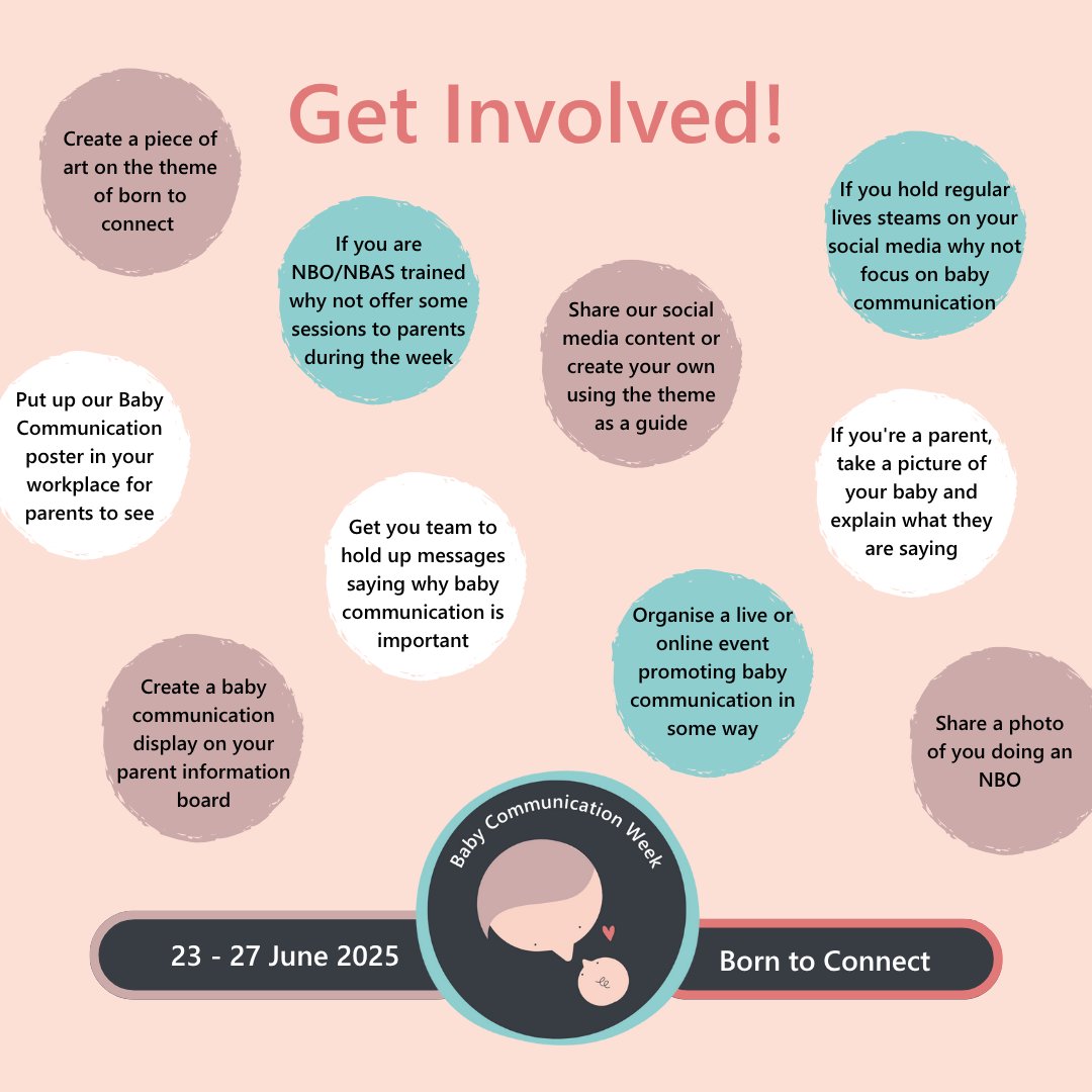 BrazeltonUK's tweet image. 📣It's #BabyCommunicationWeek25 in just a week! Here are just a few ideas of how you can get involved in celebrating and supporting the week.
We have a number of free downloadable posters and resources for you to use during the week. Please find them at brazelton.co.uk/baby-communica…