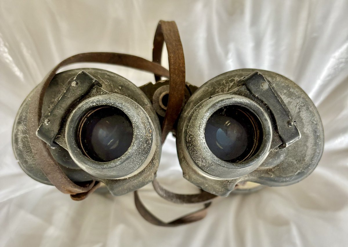 Collector_dan's tweet image. Genuine u boat 7 x 50 binoculars from 1944-45. 3rd pattern. Zeiss manufactured specifically for uboat crews. Very heavy and still as functional 80 years later. Not my arena of collecting but couldn’t pass them by.