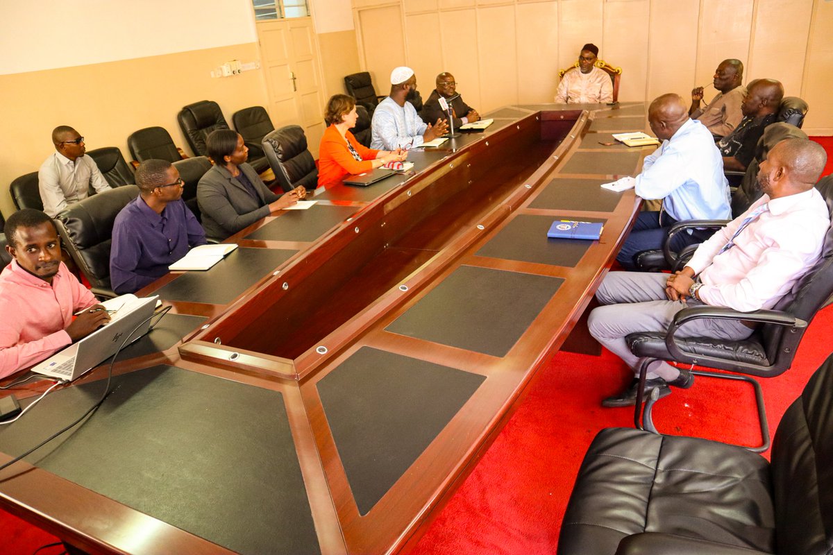 Earlier today, VP Mohammed B.S. Jallow received the WACA Resilience Project &amp; World Bank delegation for a progress update at State House, Banjul.

The VP commended the team’s efforts to boost coastal resilience &amp; improve lives in flood-prone areas.
#WACA #TheGambia