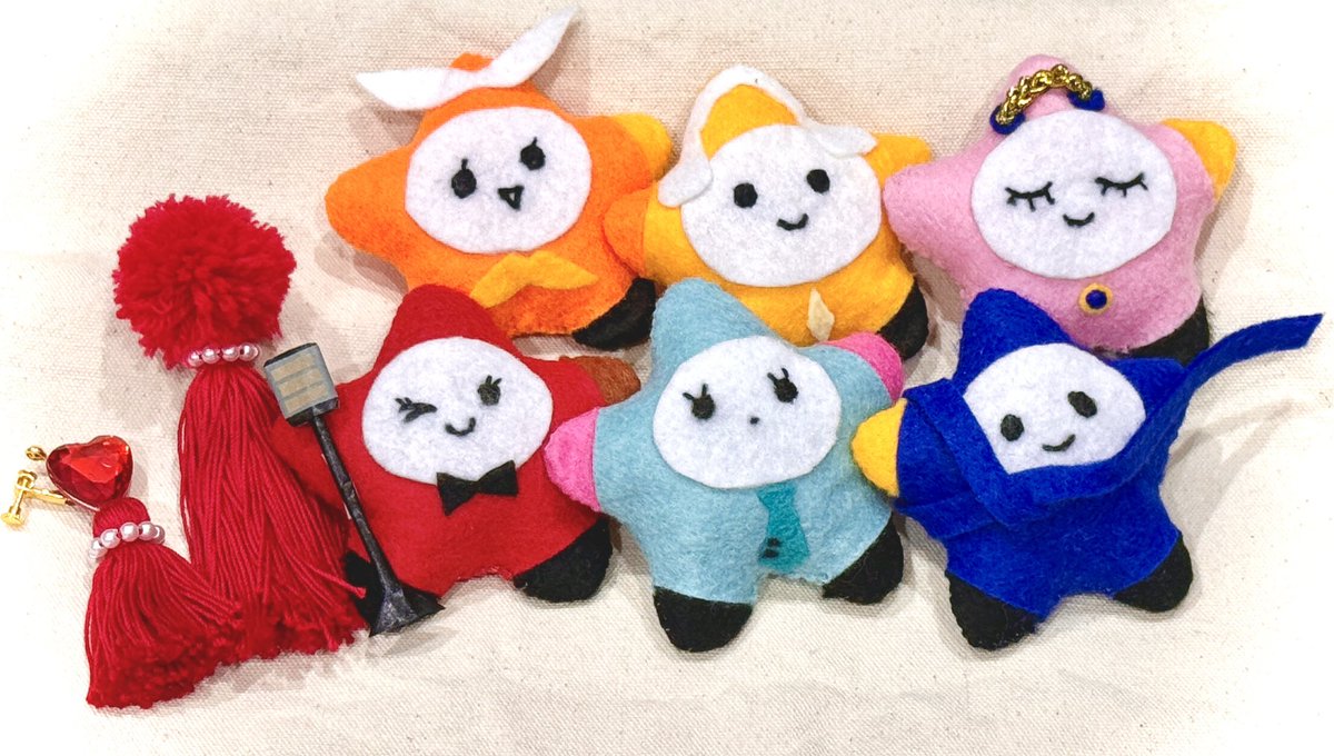 星太郎、全員集合〜⭐️ (ボディシール風に並べてみました) #マジカル