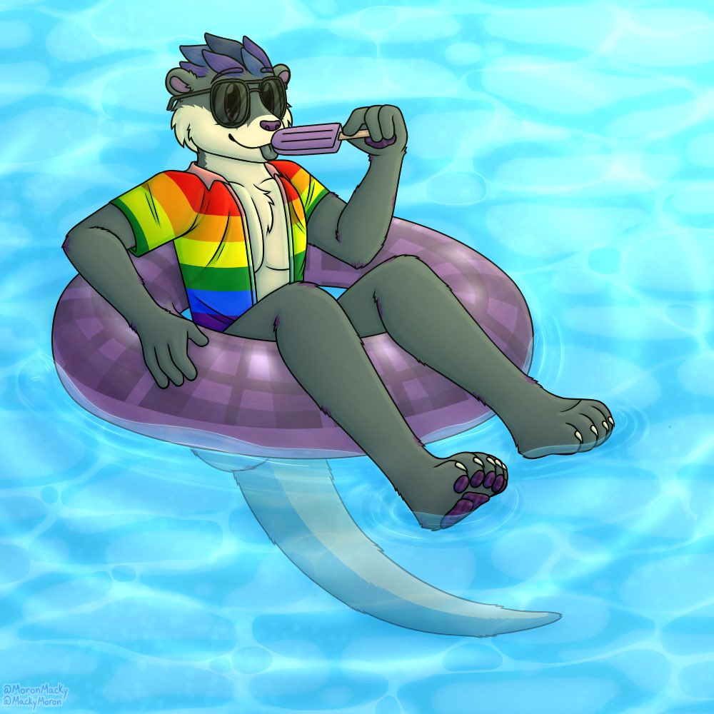 plaid_ott's tweet photo. An otters checklist for #pride Does?:
- ✅ Ott Has Popsicle
- ✅ Ott has water (to protect and defend to the death)
- ✅ Ott has a Motherf***ing pool float (again to protect and defend to the death)

Oh ya, this is gonna be a good one. https://t.co/eskVfY63hp