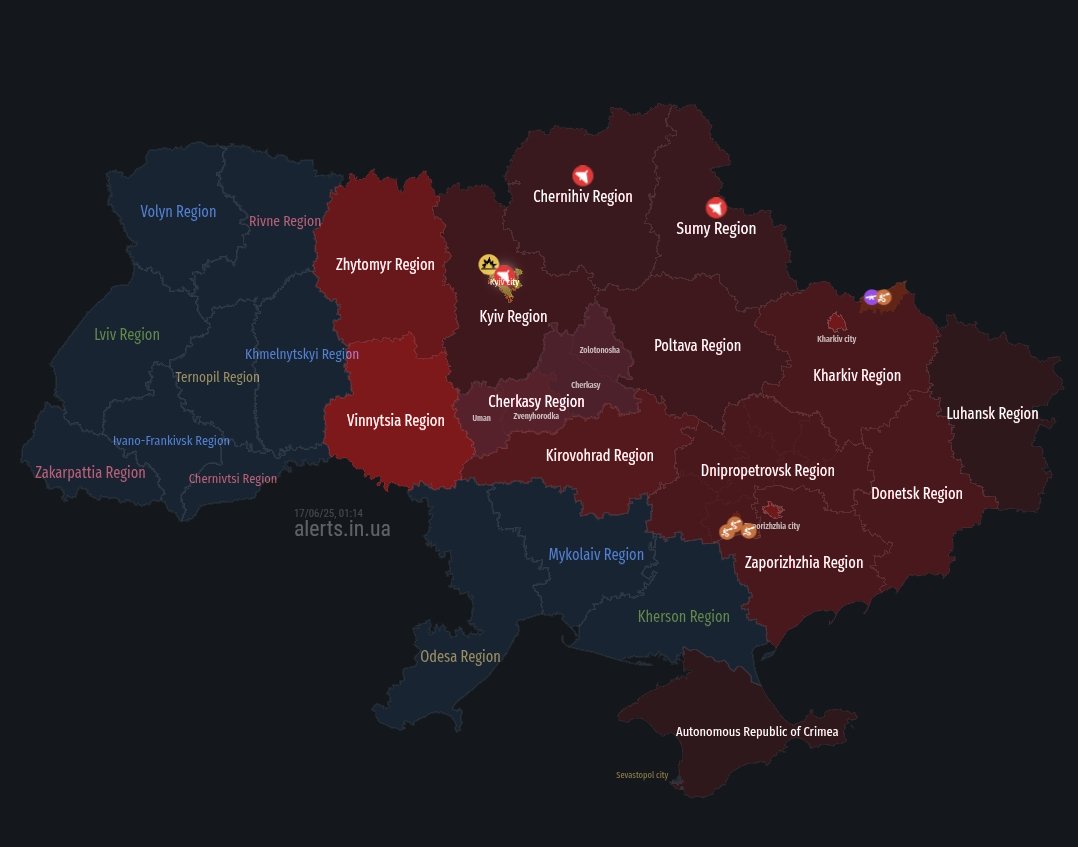 Yet again, Russia has launched a large-scale attack on Ukraine, involving both missiles and a massive drone assault. 

It's going to be another hard night.  Keep us in your thoughts.
