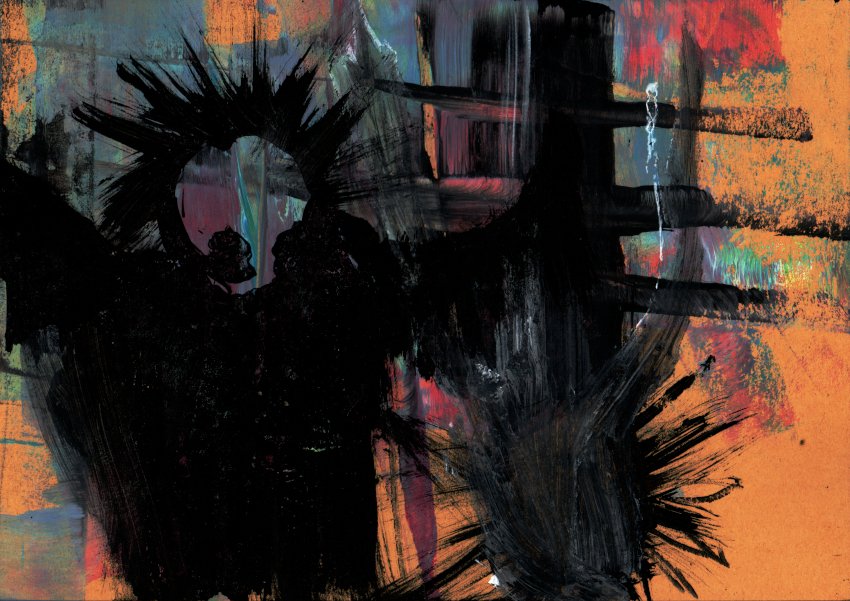 " the black fire " 
Acrylic, ink on paper #drawings #sketches