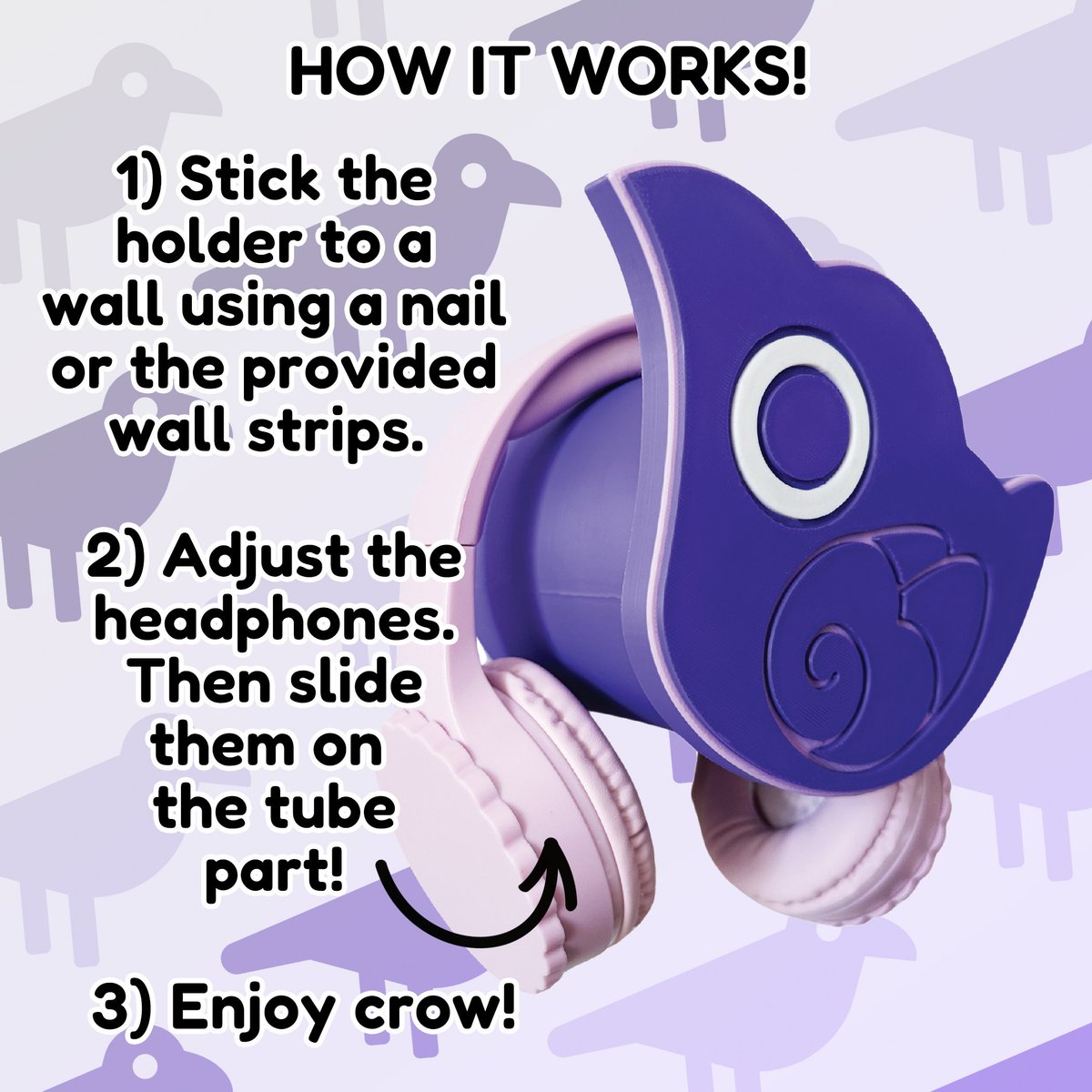 Secondlina's tweet image. I made a cute headphone with @jaceandjudy! If you keep accidentally sitting on my headphones like me and need corvid decoration, check these out!
🖤🖤🖤🖤🖤
jaceandjudy.com/collections/cr…
💜💜💜💜💜