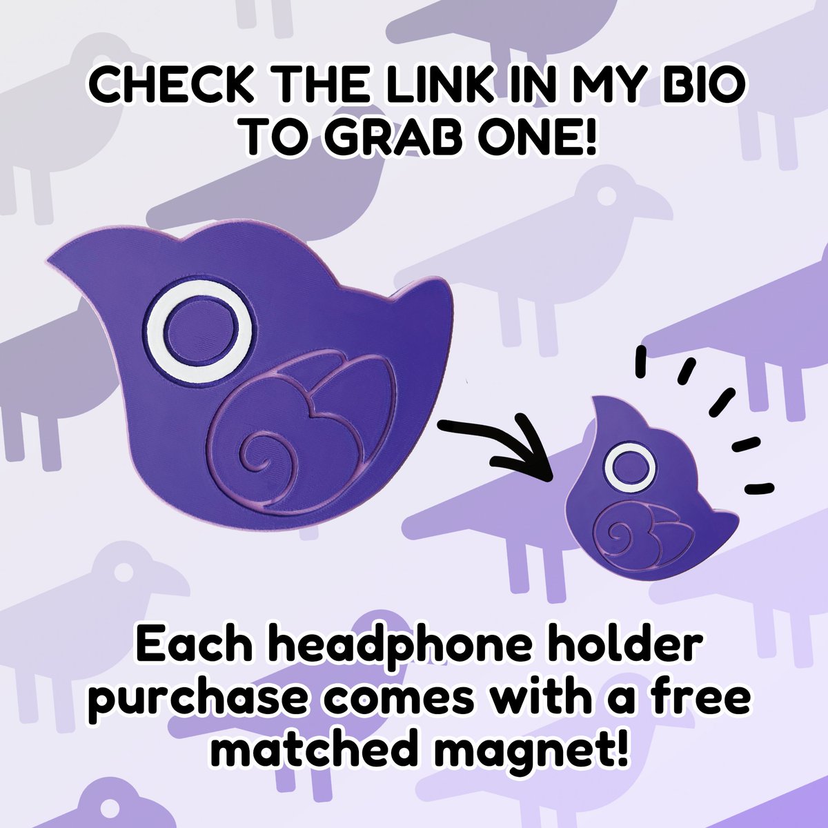 Secondlina's tweet image. I made a cute headphone with @jaceandjudy! If you keep accidentally sitting on my headphones like me and need corvid decoration, check these out!
🖤🖤🖤🖤🖤
jaceandjudy.com/collections/cr…
💜💜💜💜💜