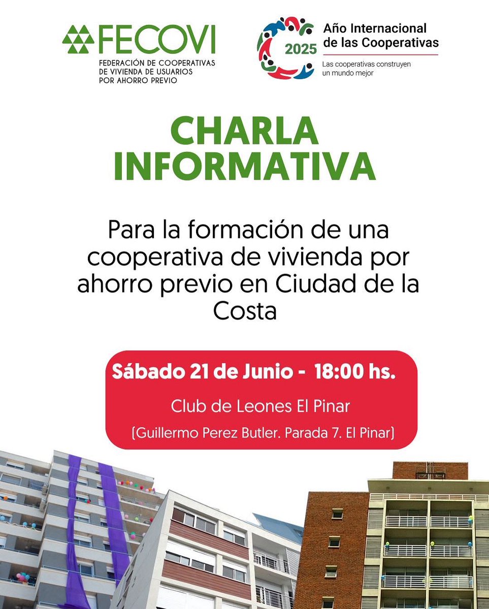 AGÉNDALO 🗓️

El 21/06 a las 18:00 habrá una nueva charla informativa para la formación de nuevas cooperativas. Es abierto para todo público, si estás interesado/a no dudes en venir.