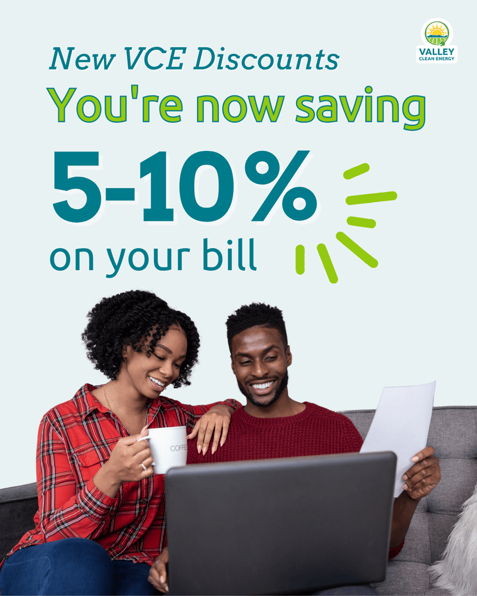 Feeling the strain of energy costs? VCE is here to help. Low income qualifying customers will benefit from a 10% discount on rates, and all other customers will receive a 5% discount. These discounts will be automatically applied as credits to your monthly utility bill.