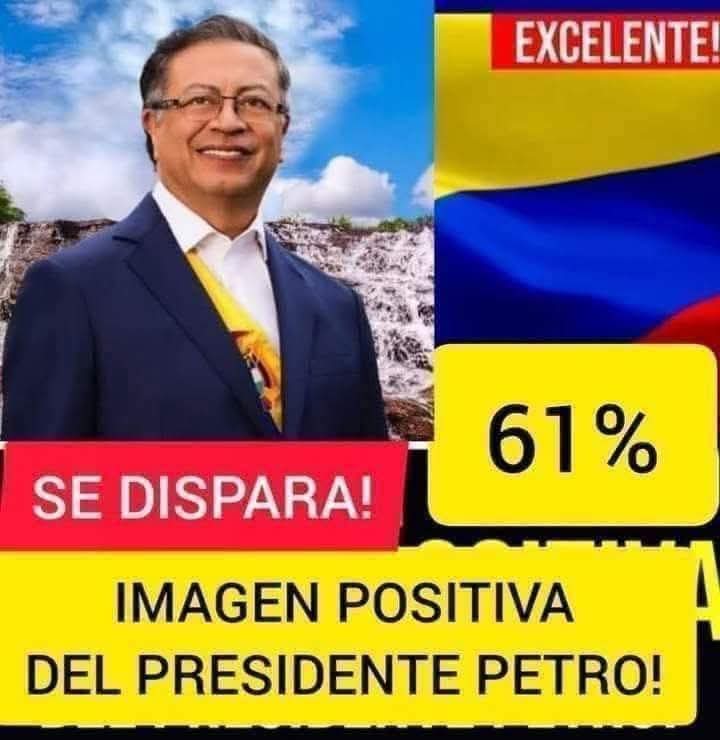 Y a nivel Nacional es 80% !! Petro Es el único presidente que ha sacado la cara por Colombia.