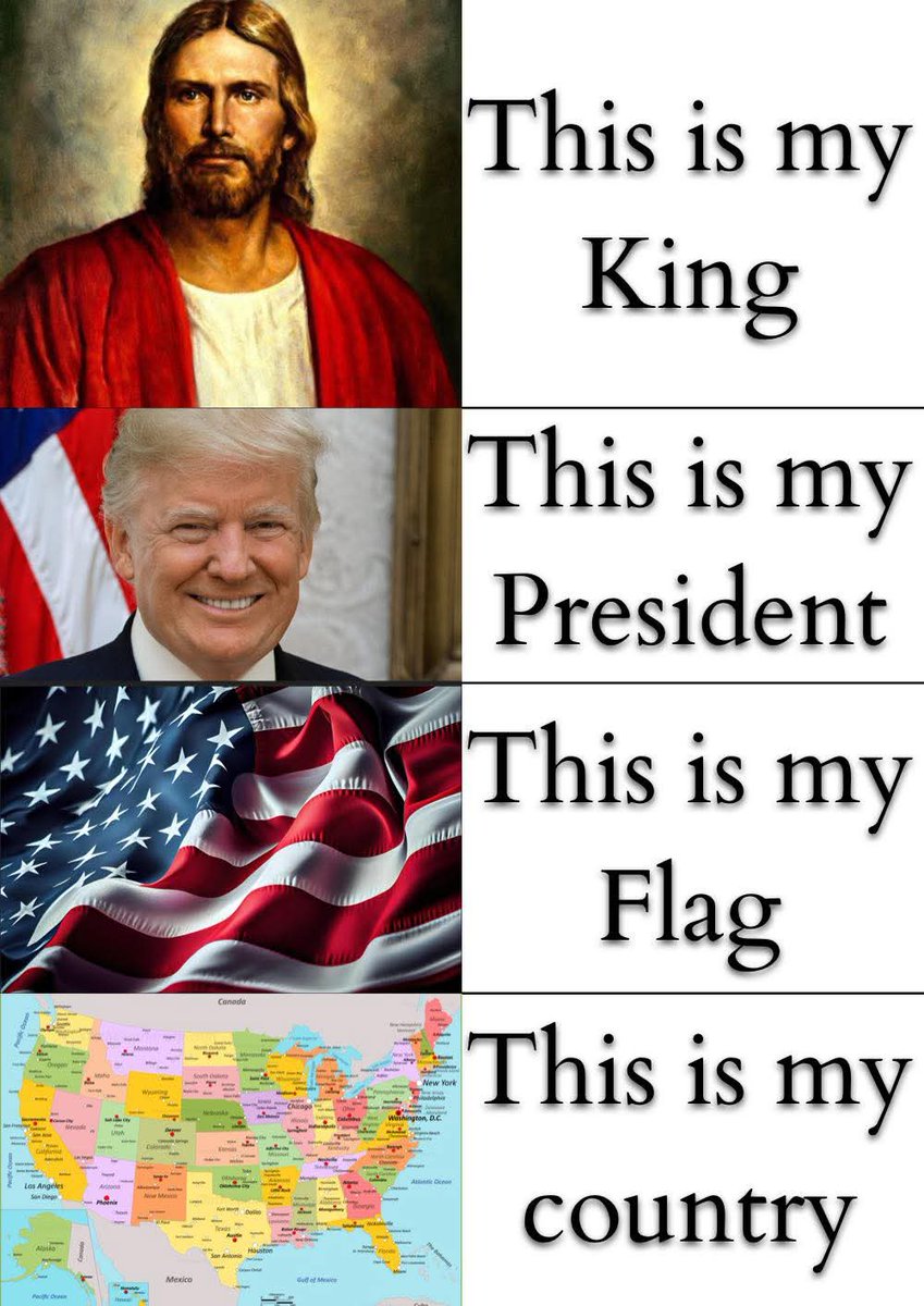Sassafrass_84's tweet photo. Just a psa: All of this. 

I'm proud to be a Christian American. Christ is King. Donald Trump is my president.  The American flag is my PRIDE flag. I'm 💯 America First. 

Repost if you agree. ✝️ 🇺🇲✝️🇺🇲✝️🇺🇲 https://t.co/q0ybGA1QPV