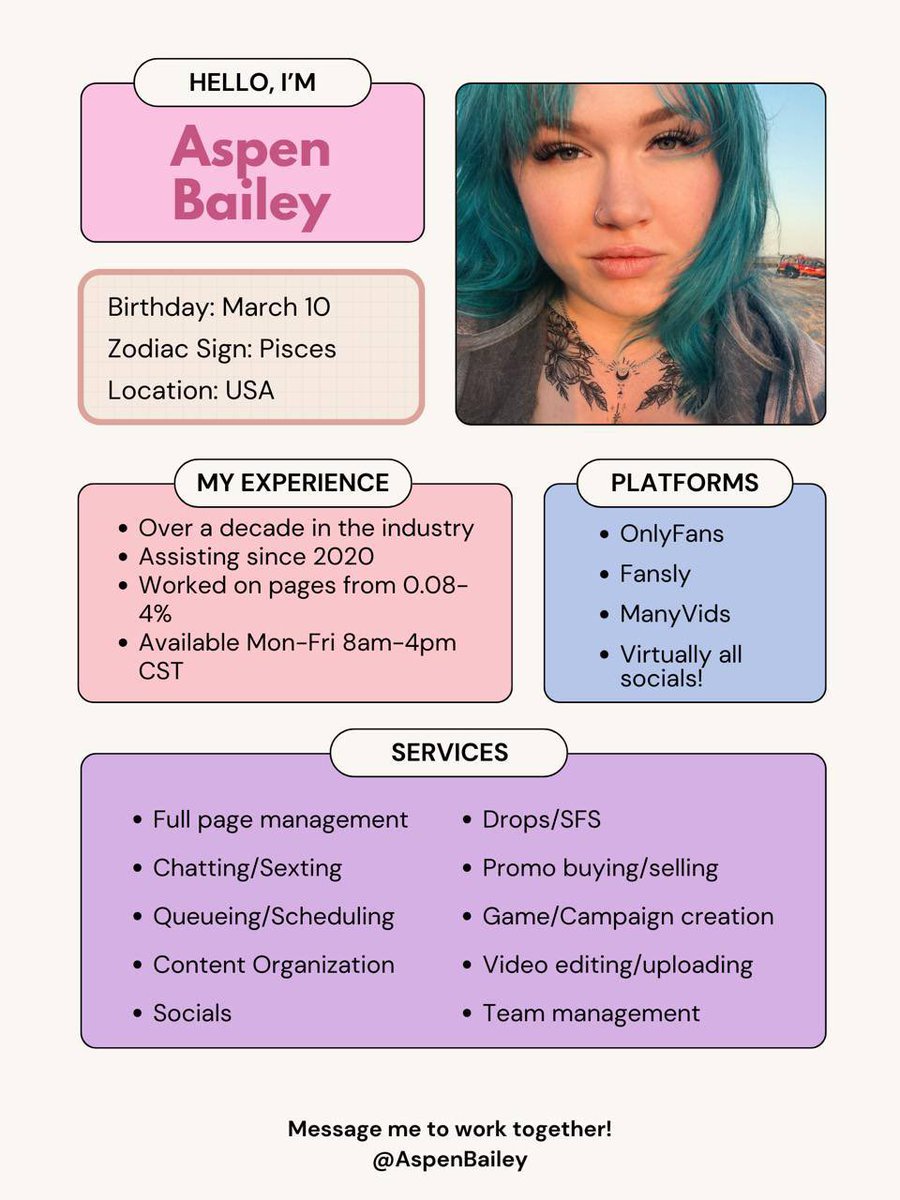 TeaseAspen's tweet photo. Need an extra set of hands to keep your content empire running smoothly? I’ve got you! I manage OnlyFans, Fansly, ManyVids, IWant, SextPanther, socials + MORE - handling scheduling, messaging, organization, promo, campaigns, payroll… Let’s chat. 📲💡

Tele: @aspenbailey https://t.co/kqPZv1SzjP