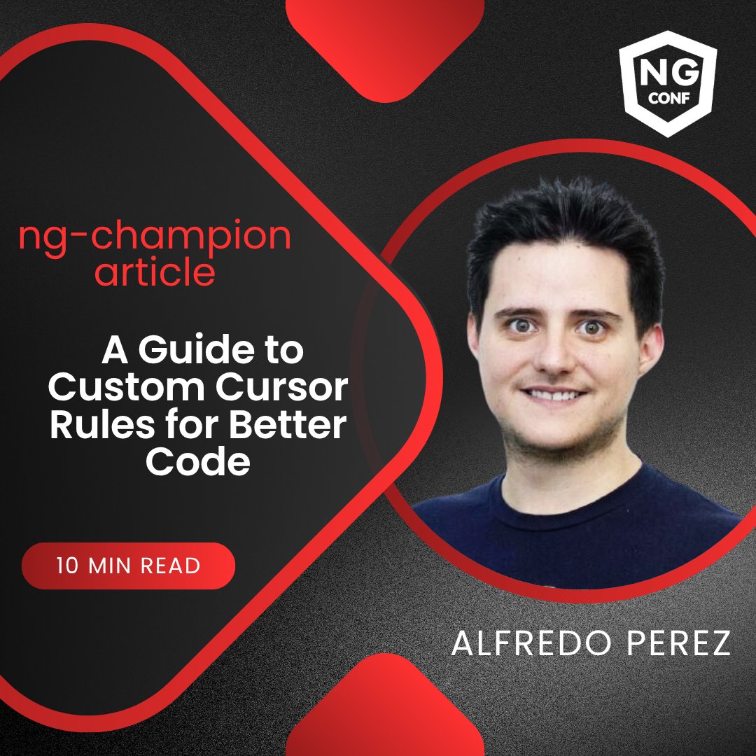 ng-conf (@ngconf) on Twitter photo Tired of playing code cop in your Angular project? 👮🚔Alfredo Perez's <a href="/alfrodo_perez/">Alfredo Perez 🦋 @alfredo-perez.bsky.social</a> latest article shows you how Cursor AI’s rules system enforces your team’s code standards. No more drift. Just clean, consistent #Angular. #ngconf2025
👀bit.ly/3HCGkkq Tired of playing code cop in your Angular project? 👮🚔Alfredo Perez's <a href="/alfrodo_perez/">Alfredo Perez 🦋 @alfredo-perez.bsky.social</a> latest article shows you how Cursor AI’s rules system enforces your team’s code standards. No more drift. Just clean, consistent #Angular. #ngconf2025
👀bit.ly/3HCGkkq