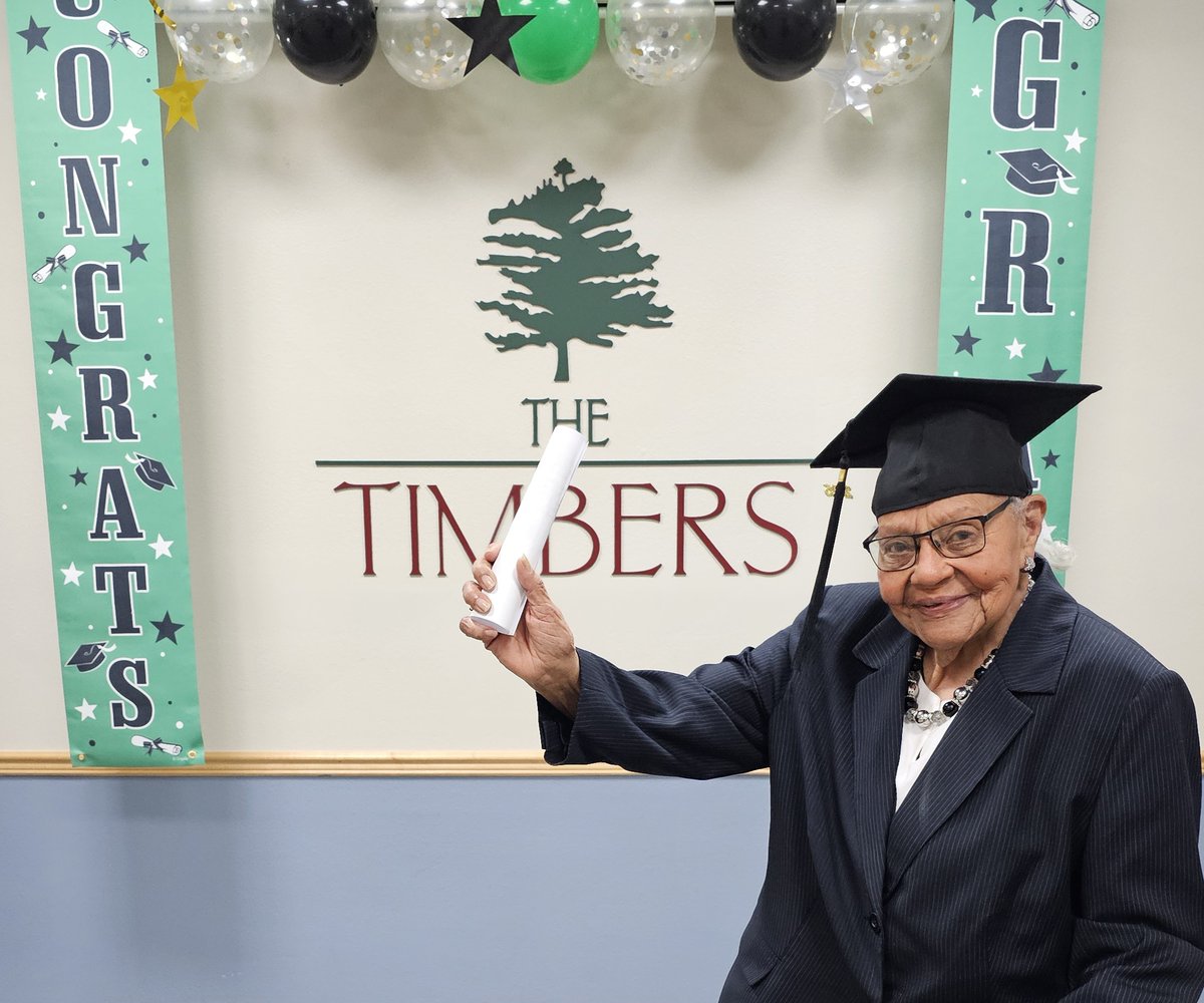 TheTimbersIL's tweet photo. We're so proud of our 22 residents who recently graduated from the Timbers' Academy for Seniors! 🎓 They completed a 24-week course titled, "Medical Myths, Lies, and Half-Truths," gaining valuable critical thinking skills to navigate health information. Congrats, graduates! https://t.co/WdDZyr8fVK
