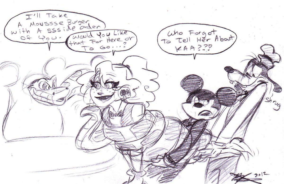 My old "Nick takes a part time job at the House of Mouse" drawings
A thread ✨ 
