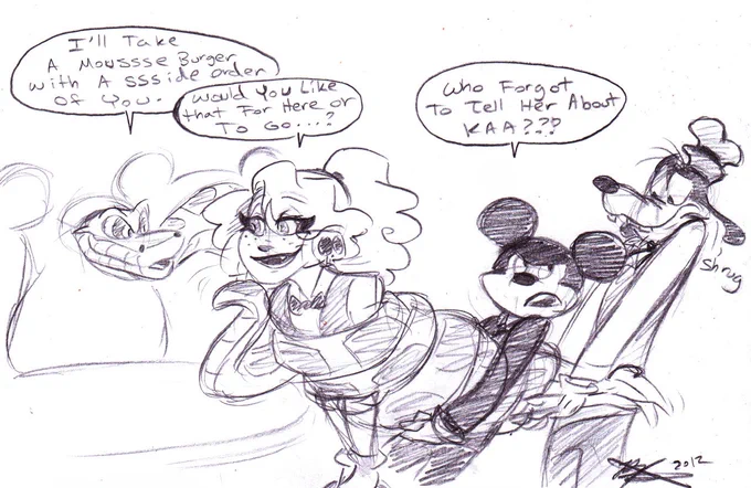 My old "Nick takes a part time job at the House of Mouse" drawings
A thread ✨ 