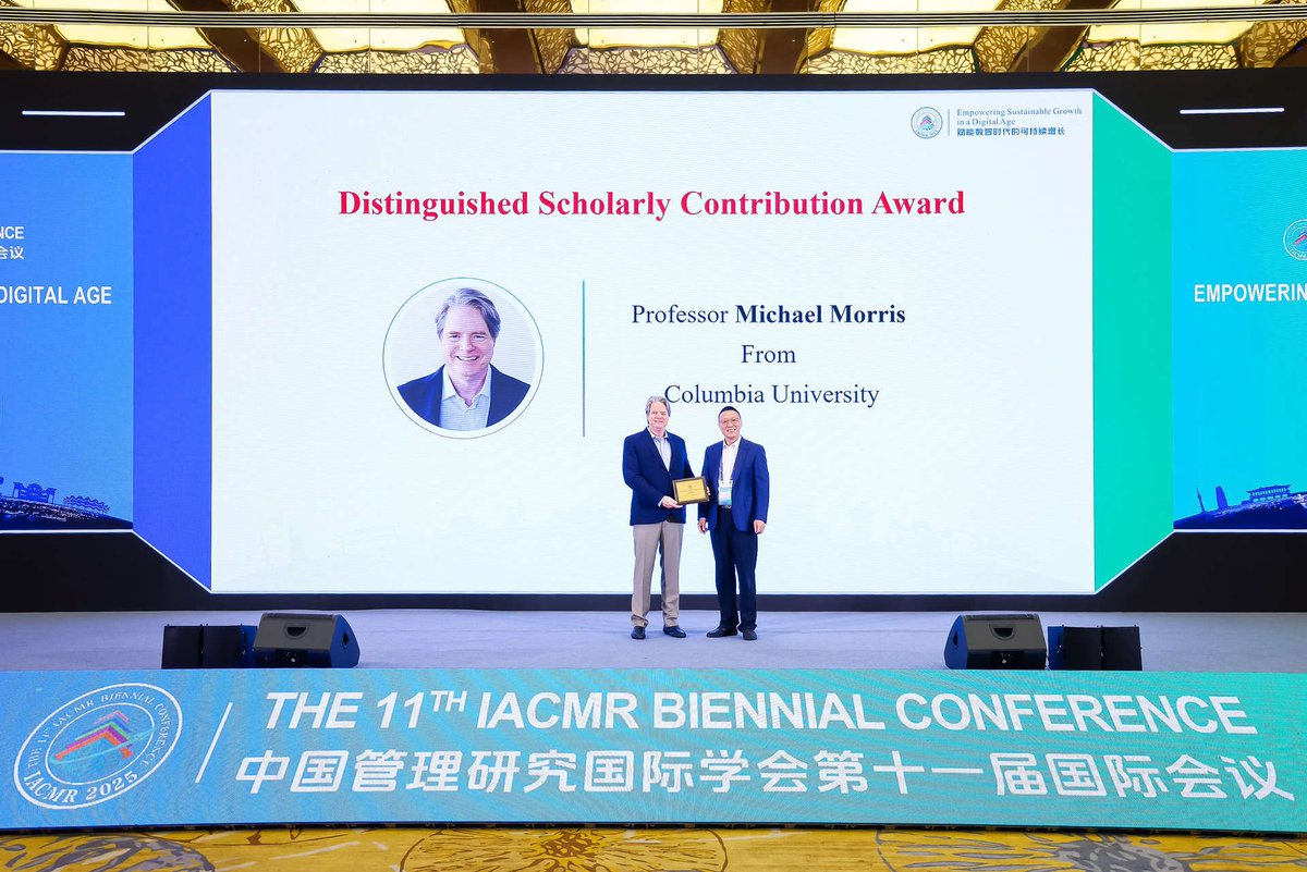 MichaelMorrisCU's tweet image. Honored to share snapshots from the Award Ceremony last week in Xi'an. Deep gratitude to the global community of IACMR researchers for acknowledging my work. 🏆🌍