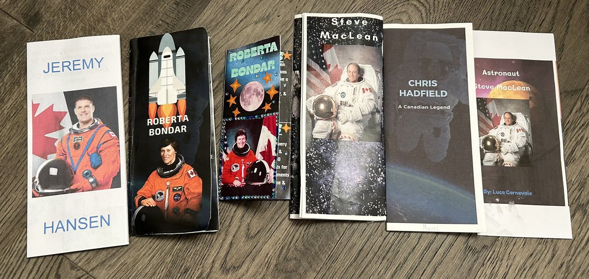 MsLiuzzi's tweet photo. The students researched Canadian Astronauts and their contributions to space exploration. 🪐☄️🛰️🚀@transfigtcdsb https://t.co/qalWUdJeVg
