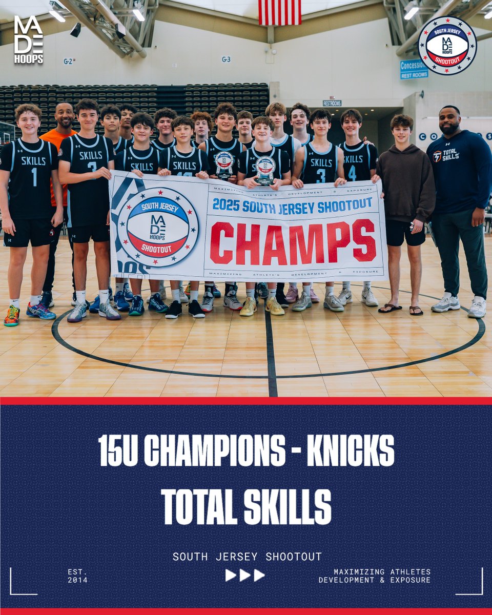 MADE Hoops (@madehoops) on Twitter photo Congrats to our South Jersey Shootout 15U - Knicks Champions š:
Total Skills - <a href="/TS_Hoops/">Total Skills Basketball</a> Congrats to our South Jersey Shootout 15U - Knicks Champions š:
Total Skills - <a href="/TS_Hoops/">Total Skills Basketball</a>