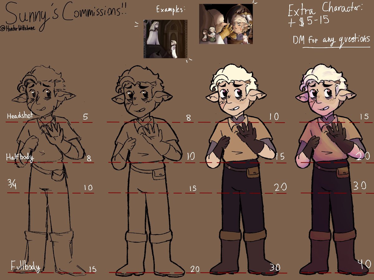 Hi everyone! 
Since I recently finished highschool, I’m going to be opening commissions over the summer to hopefully make money! 
Let me know if you have any questions
ko-fi.com/hunterwittebone