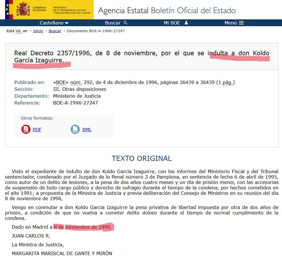 Aznar indultó a Koldo de un delito de lesiones en 1996. Quizá Aznar intuyó q este bruto llegaría a dar mucho juego y convertirse en un patriota de partido en el PSOE. Quizá ésta haya sido la única o de las pocas decisiones inteligentes del petulante Aznar
theobjective.com/espana/politic…