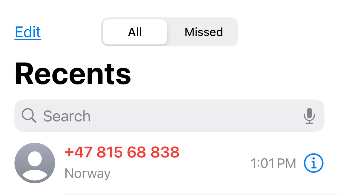 Got a spam call from Norway!