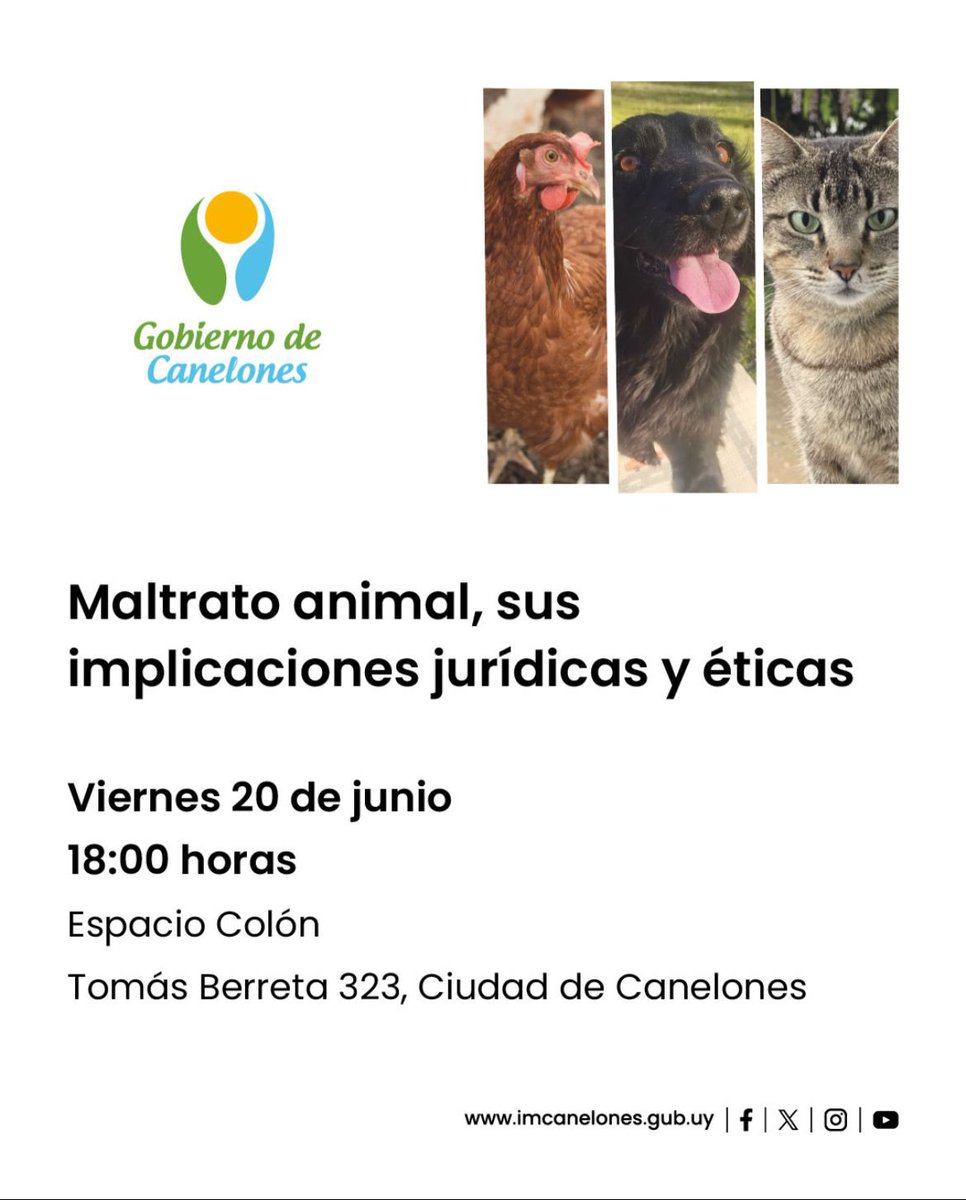 🗣️ ¡Estamos invitados a participar en este evento sobre protección animal! 

Este viernes, estaremos exponiendo sobre la necesidad de tipificar como delito el maltrato animal, una deuda pendiente con los que no tienen voz.