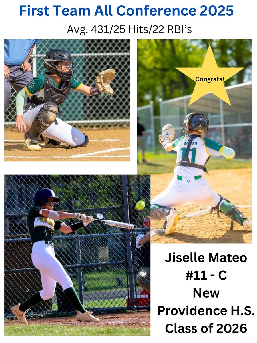 Lisa Mateo (@lisamateotv) on Twitter photo Proud of my baby girl. After a rainy spring high school softball season cut short to just 17 games, she landed first team all conference 2025! 🥎 Now back to the travel club season. <a href="/JMateo2026/">Jiselle Mateo (uncommitted)</a> #newprovidence <a href="/mavericksfpnj/">Mavericks Fastpitch</a> #slugger #catcher Proud of my baby girl. After a rainy spring high school softball season cut short to just 17 games, she landed first team all conference 2025! 🥎 Now back to the travel club season. <a href="/JMateo2026/">Jiselle Mateo (uncommitted)</a> #newprovidence <a href="/mavericksfpnj/">Mavericks Fastpitch</a> #slugger #catcher
